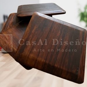 Portavasos de madera de parota