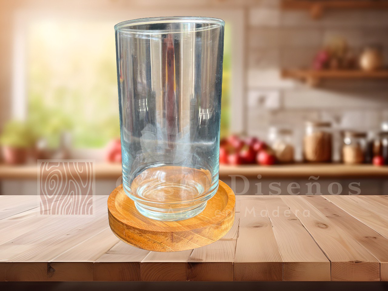 Portavasos hechos en madera de teca