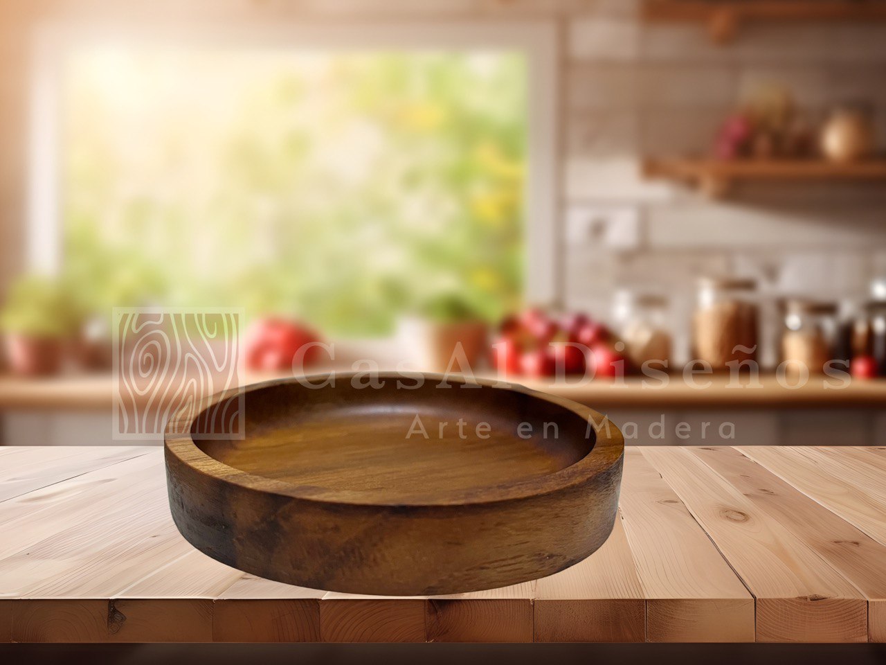 Portavasos hechos en madera de teca